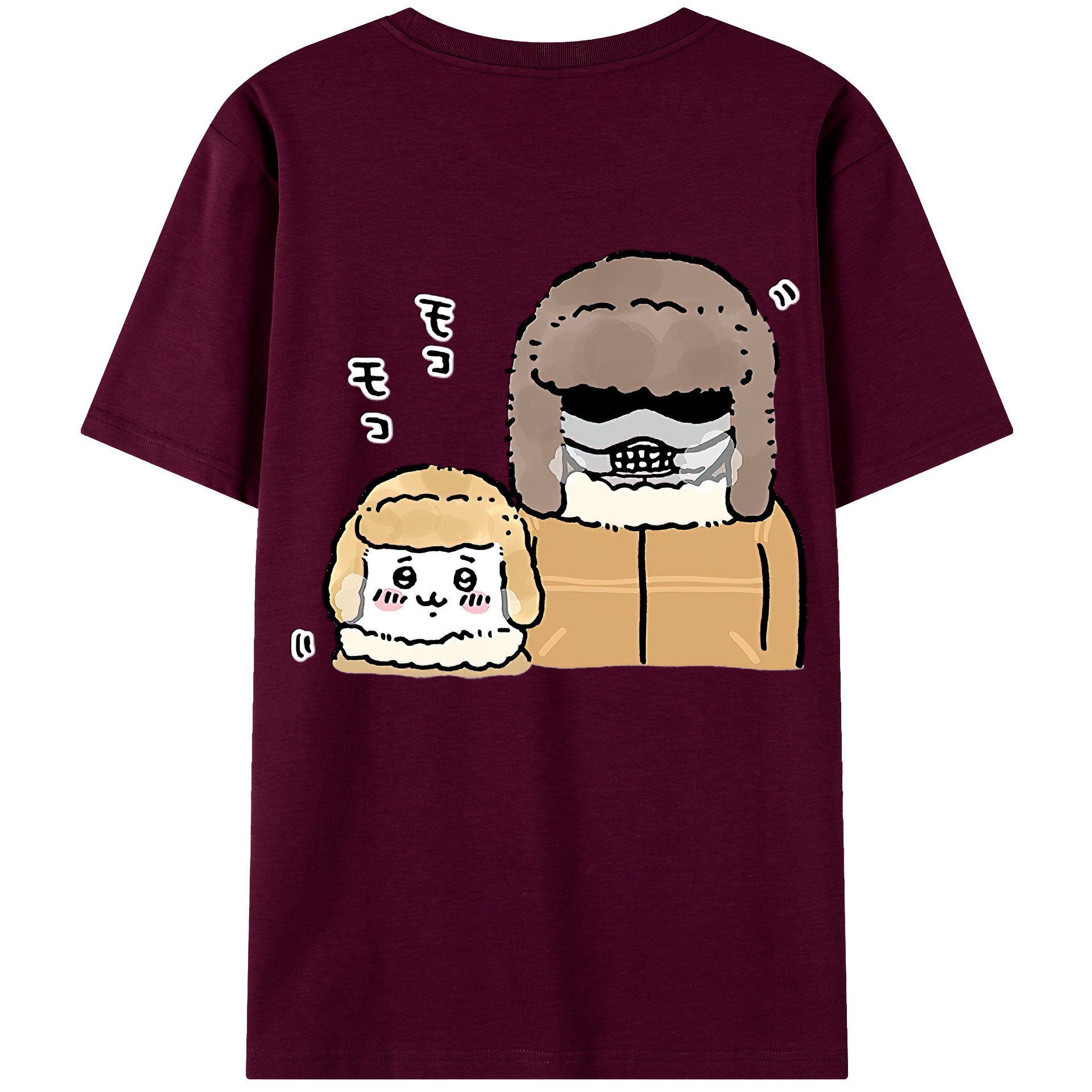 （画像用） ちいかわ 労働の鎧さん Chii-kawa Mr. Armor of Labor レディース半袖Tシャツ(バックプリント)